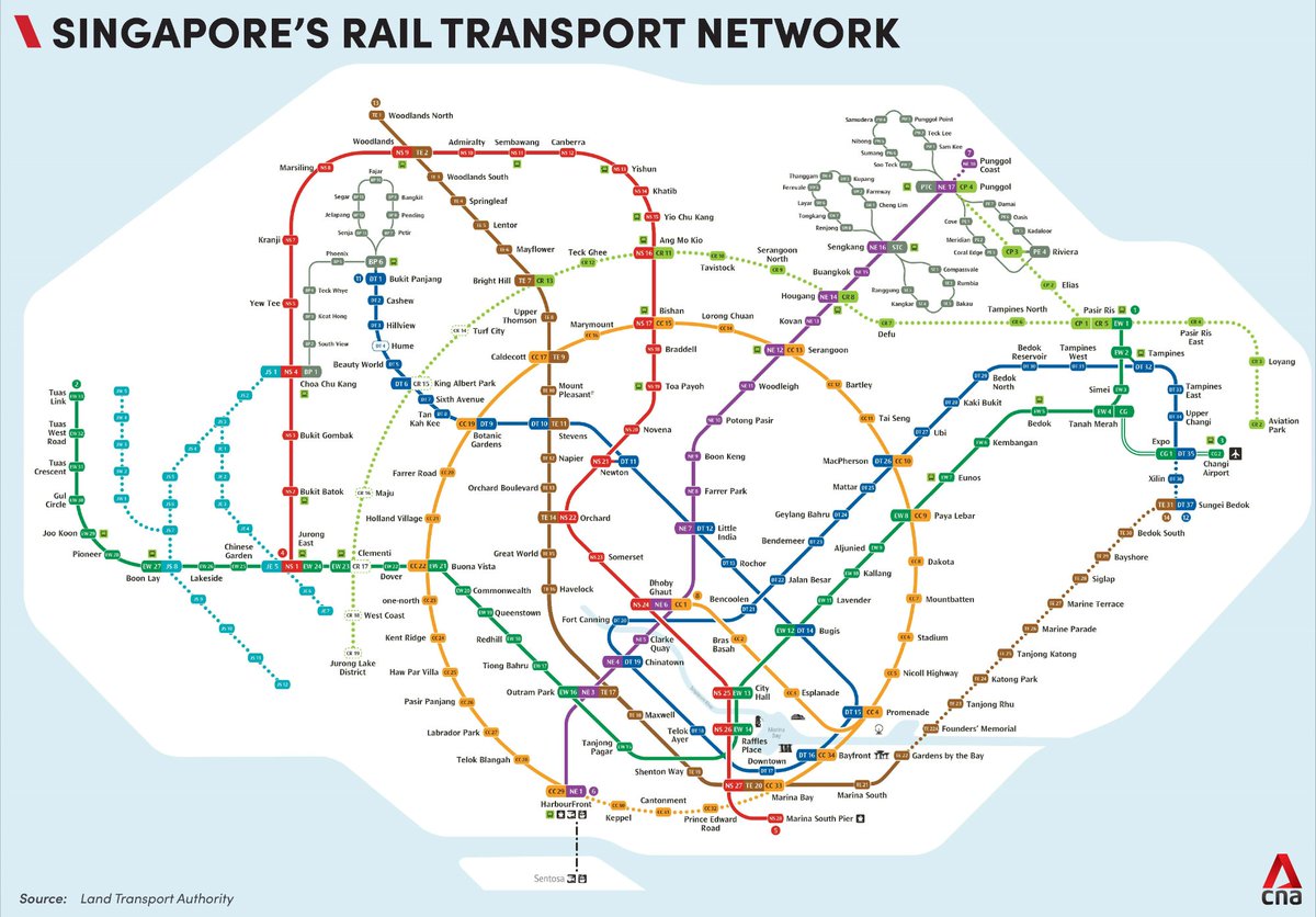 Urbanrail Net Singapore Mrt And Lrt Network Map | Sexiz Pix