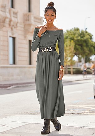 Ruched Maxi Dress product image (X30148-OL)