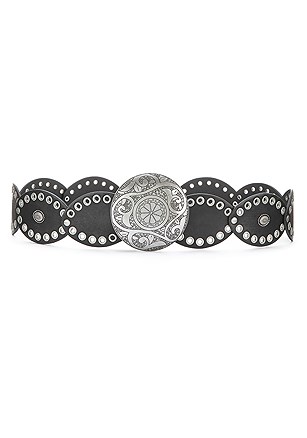 Embellished Round Beckle Belt product image (X63157.BK.3)