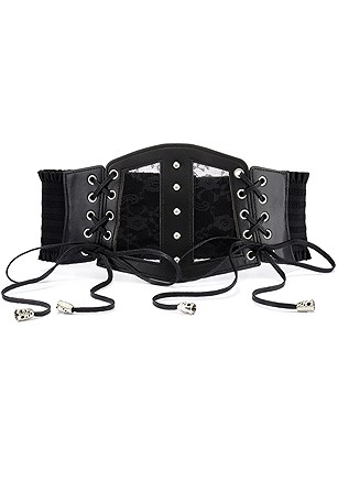 Lace Up Waist Belt product image (X63344.BK.1)