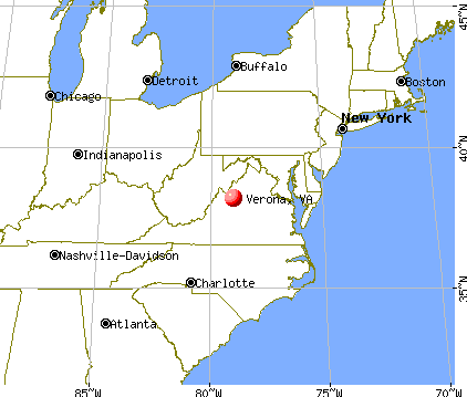 Verona, Virginia map