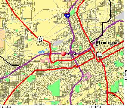 Birmingham Al Zip Code Map - United States Map