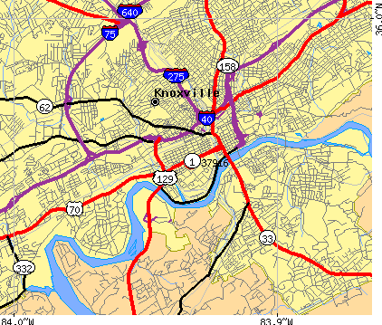 Knoxville Tn Area Zip Code Map - United States Map