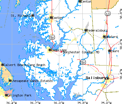 Dorchester County, MD map