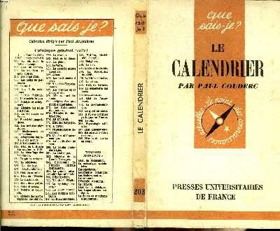 Que sais-je? N° 203 Le calendrier by Couderc Paul: bon Couverture ...