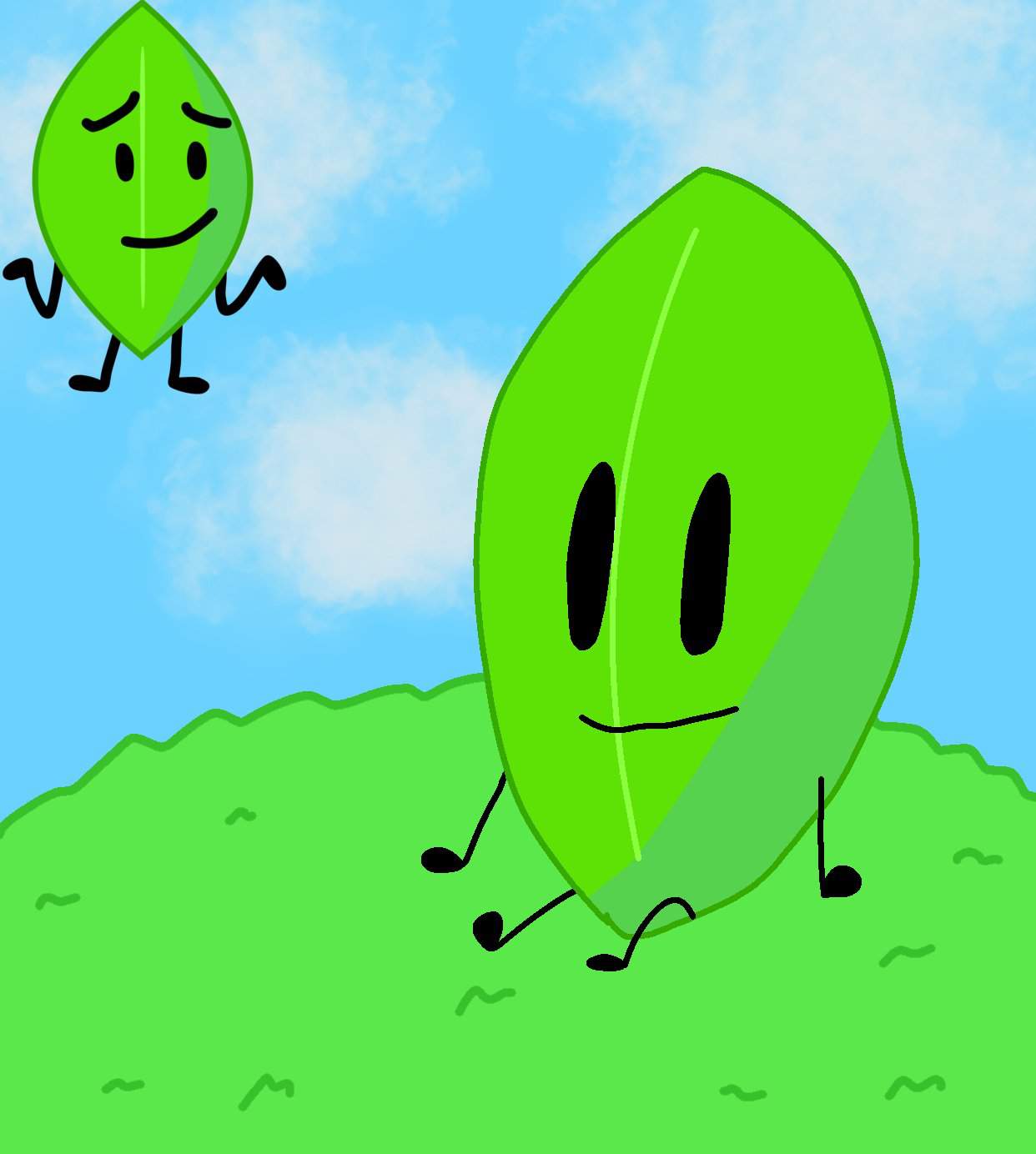 Drawing bfdi characters day 1: Leafy! | BFDI Amino