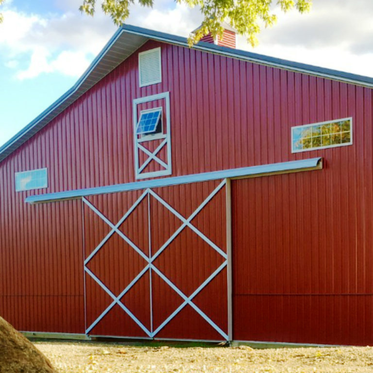 Double track sliding pole barn doors ~ Building a wooden Craft