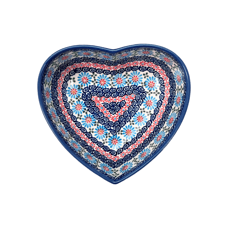 Bowl, Heart-Shaped 6.5" x 7" in "Daisy Waves" by Andy | NDA367-3