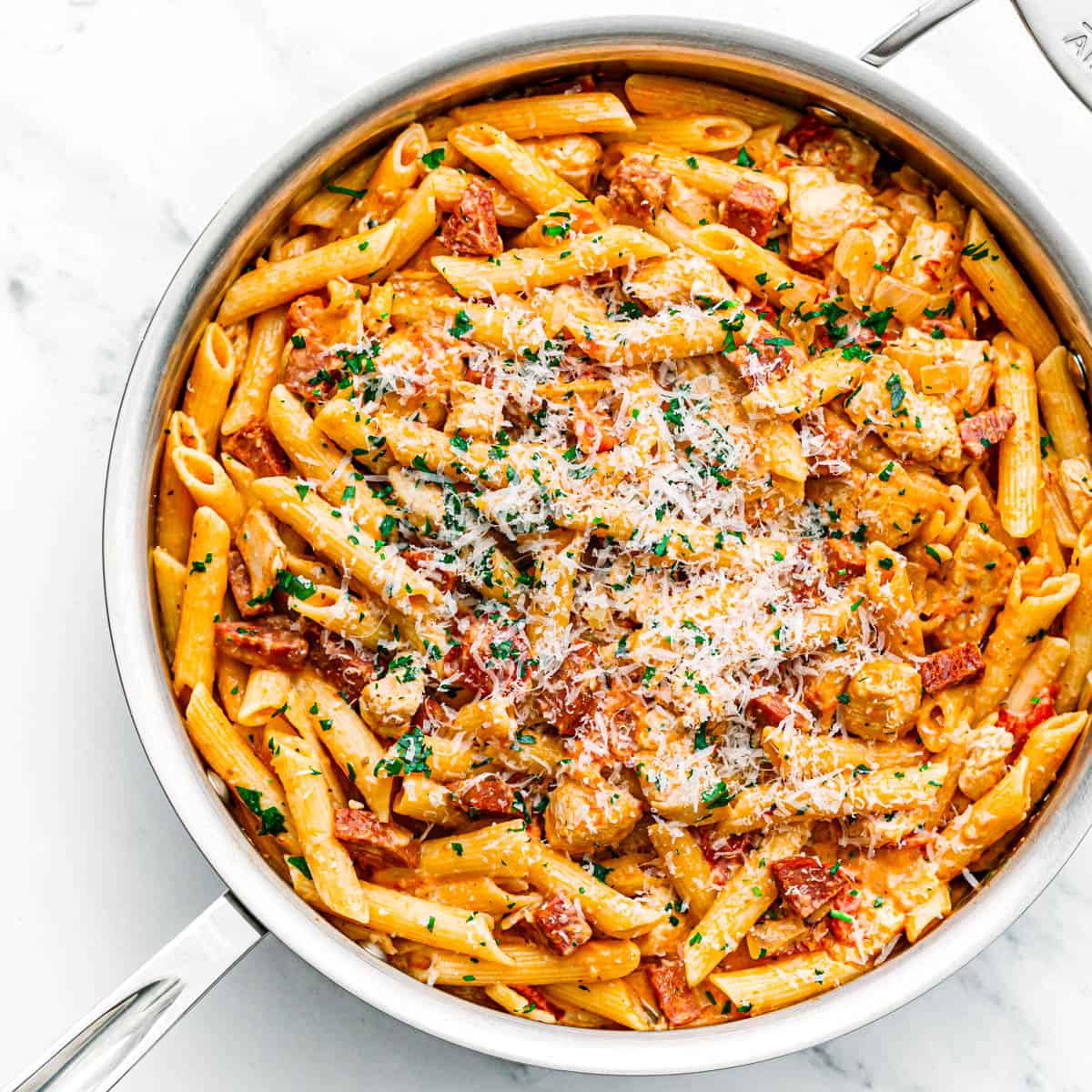 chicken and chorizo pasta recipe.