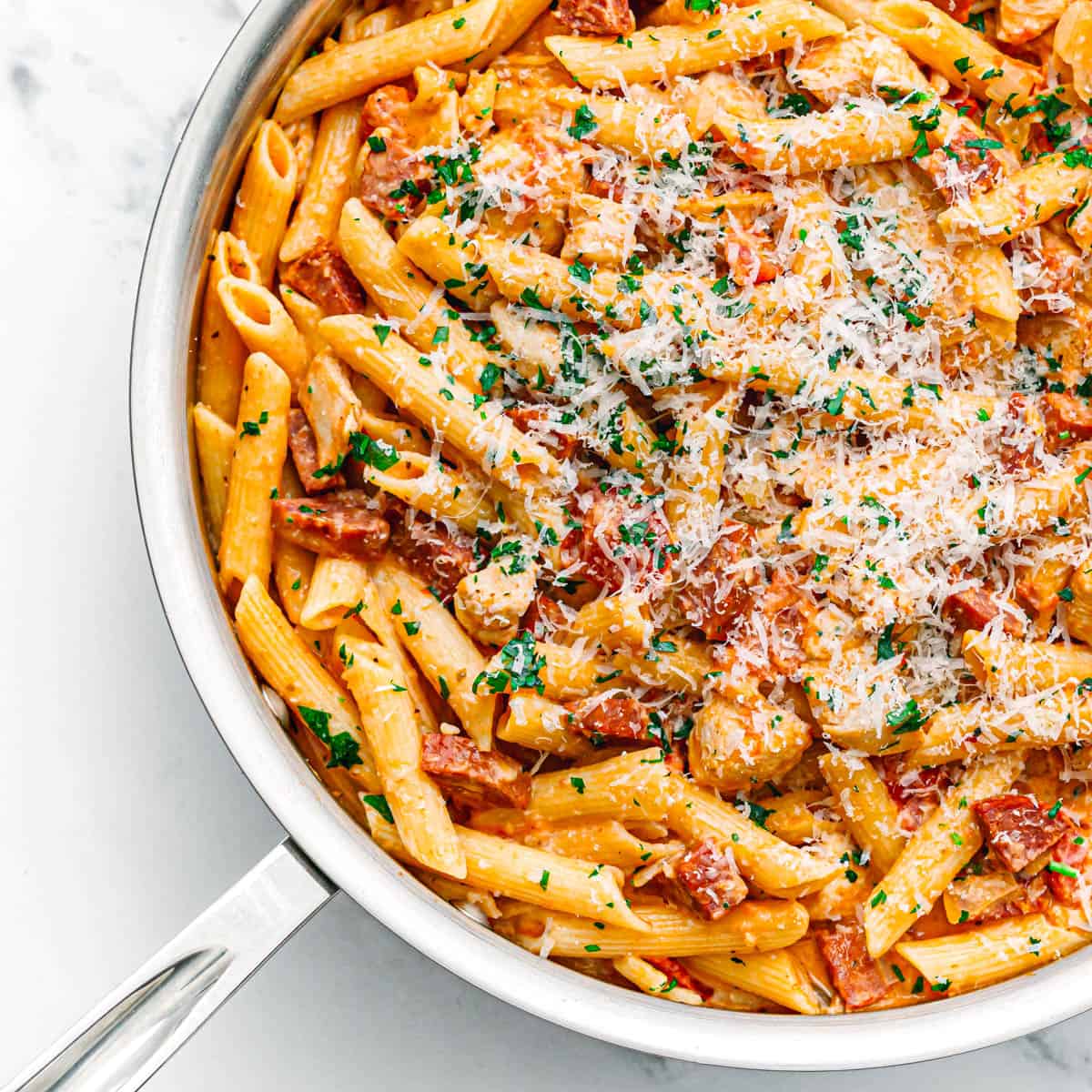 chicken and chorizo pasta recipe.