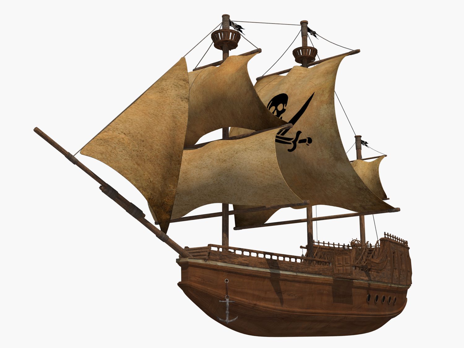 Pirate Ship 3D Model $19 - .max .obj - Free3D