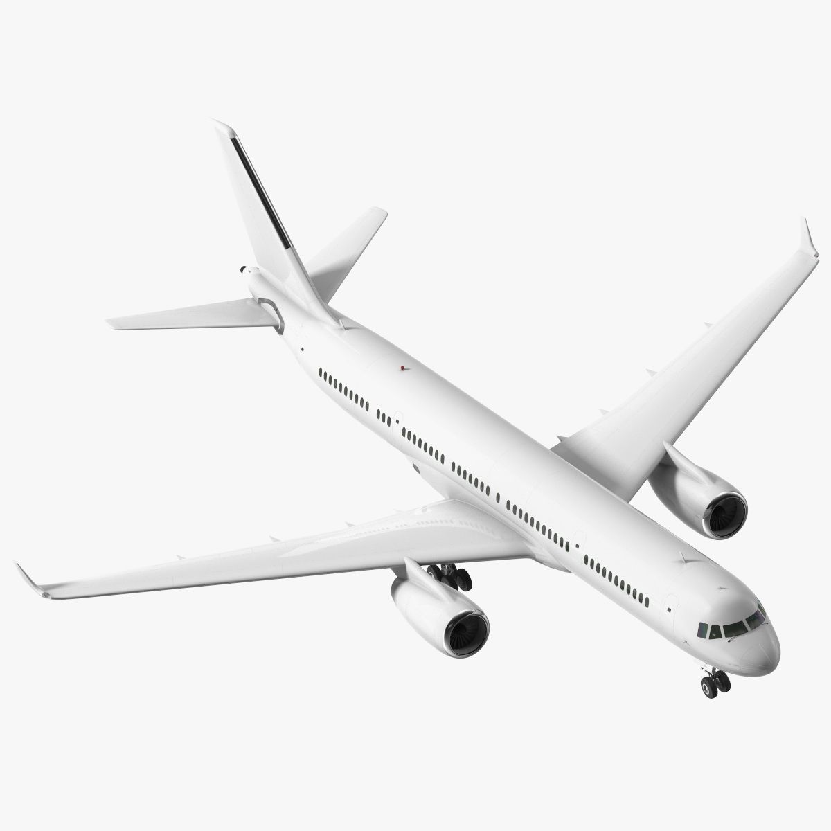 Narrow-Body Jet Airliner Blank Livery Rigged 3D Model $149 - .max - Free3D