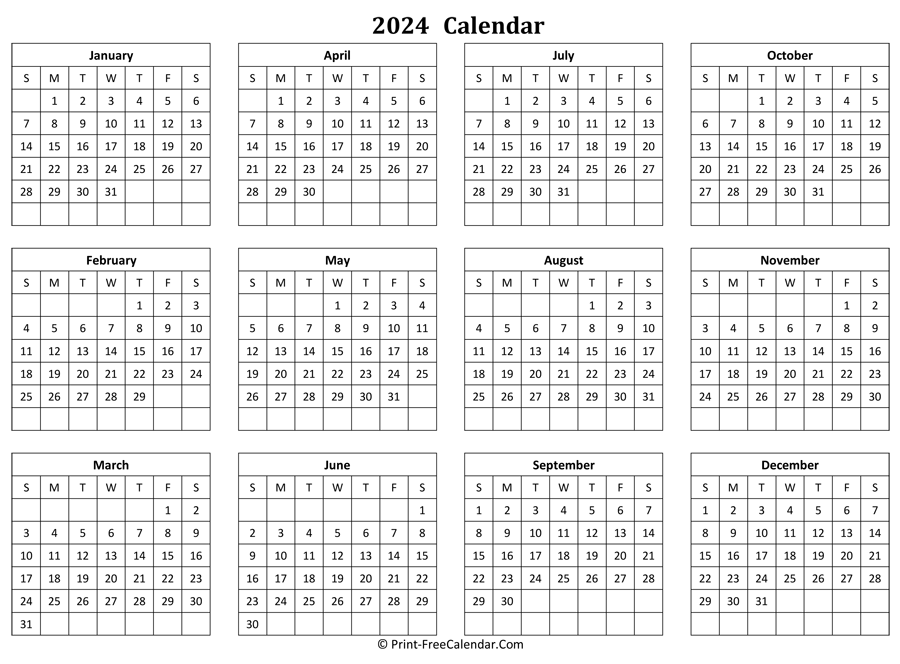 2024 Yearly Calendar Monday Start - 2024 Holiday Calendar