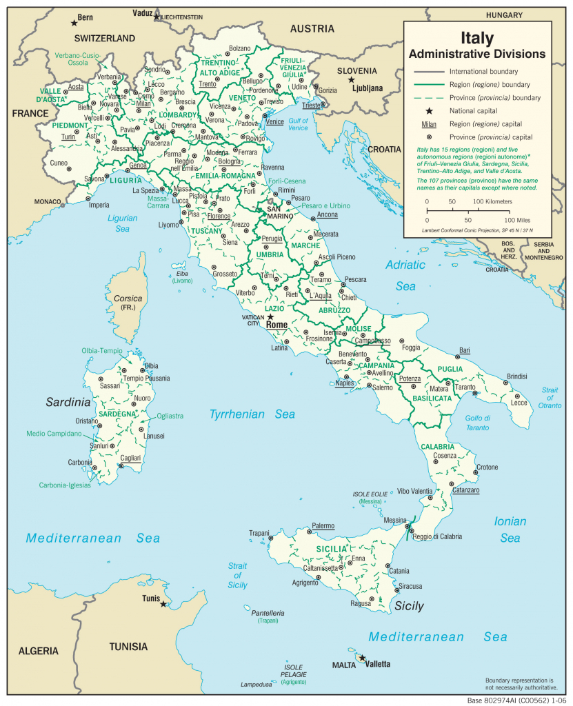 Printable Map Of Italy - Printable Maps