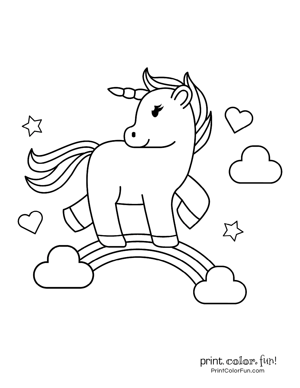 Unicorn Coloring Printables