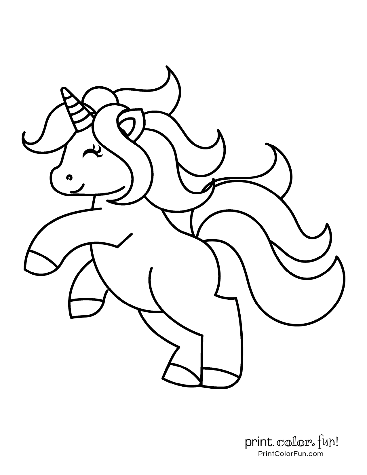 Coloring Page Cute Unicorn Printable Kids Coloring Pa - vrogue.co