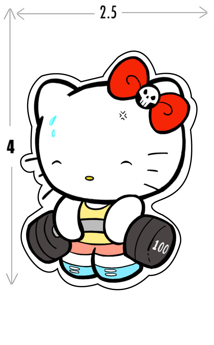 Hello Kitty deadlift sticker (new) · BunLeungArt · Online Store Powered ...