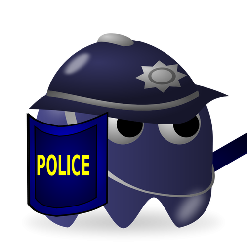 Game policeman icon vector image