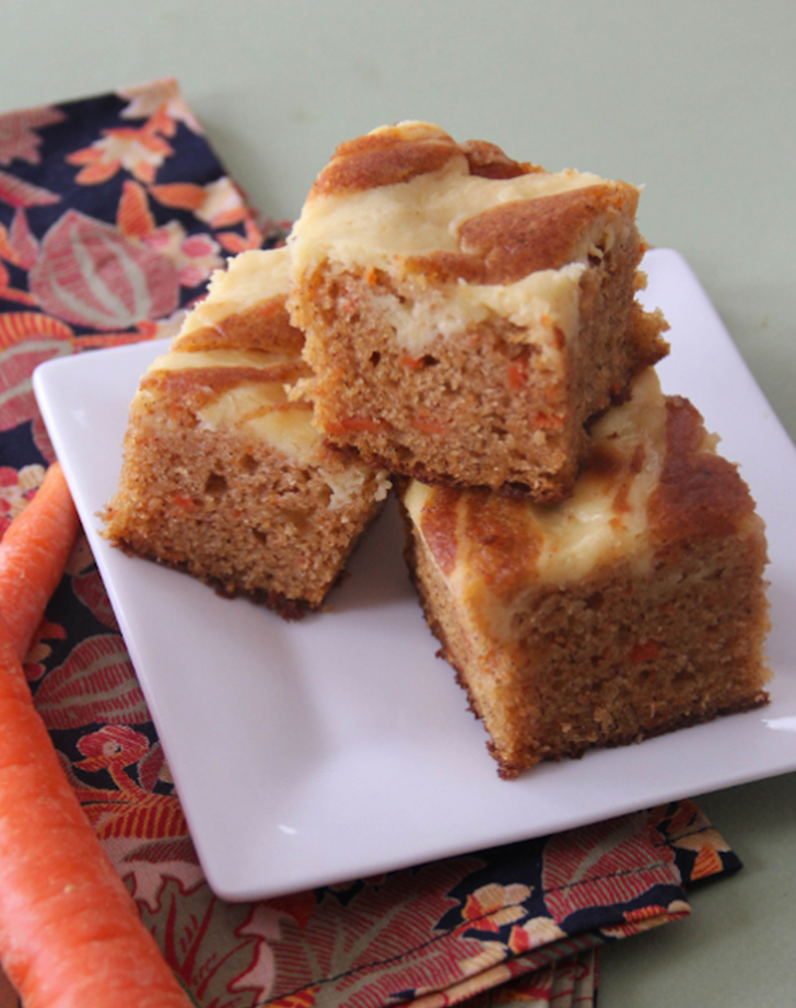 carrot recipes mango carrot cake swirl bars