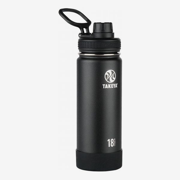 Takeya Actives Insulated Stainless Steel Water Bottle with Spout Lid - Black, 18 Oz.