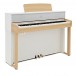 G4M High Top Upright Piano, Maple & White