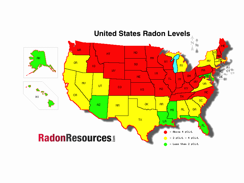 Radon Map Of North Carolina