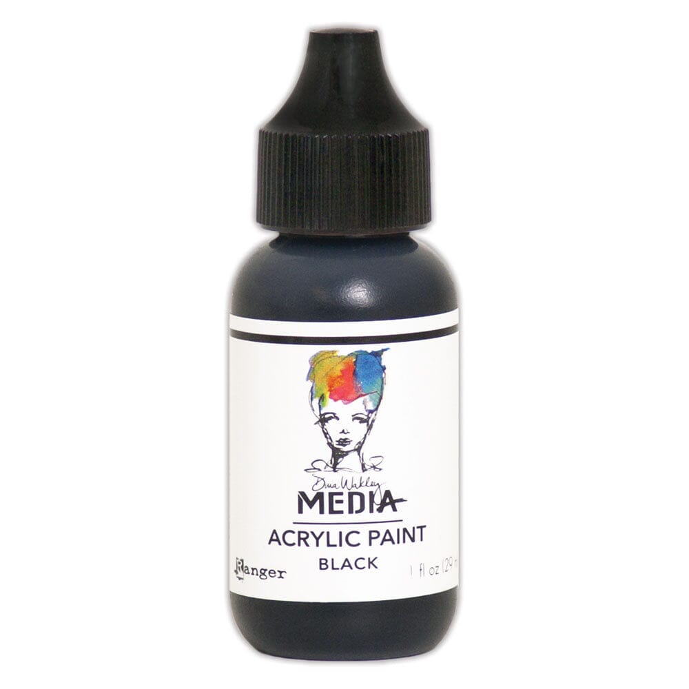 Dina Wakley Media Acrylic Paint Black, 1oz Paint Dina Wakley Media 