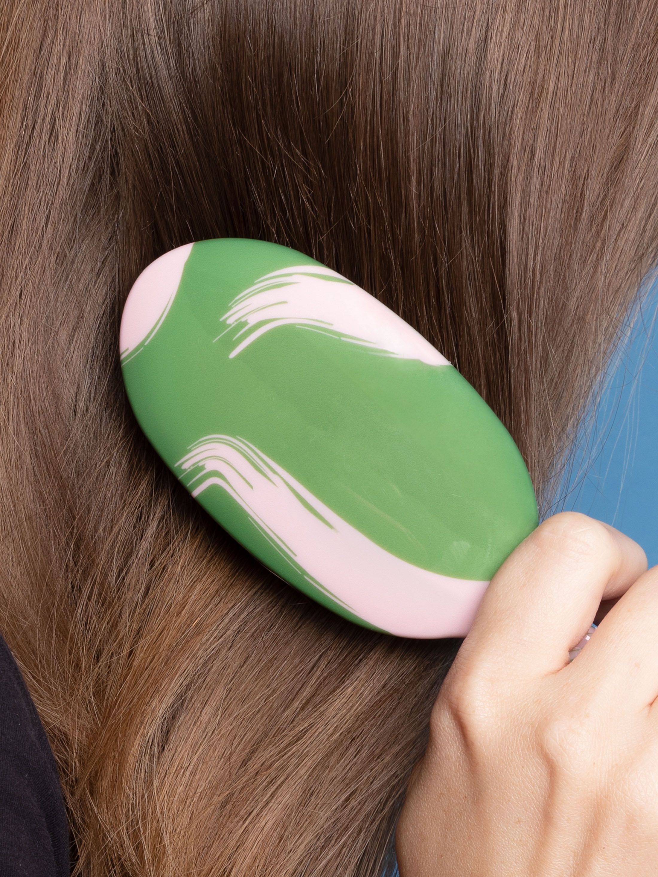 custom hair brush geometric pattern