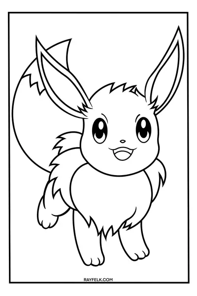 Eevee Coloring Pages: Free to Print and Color PDFs