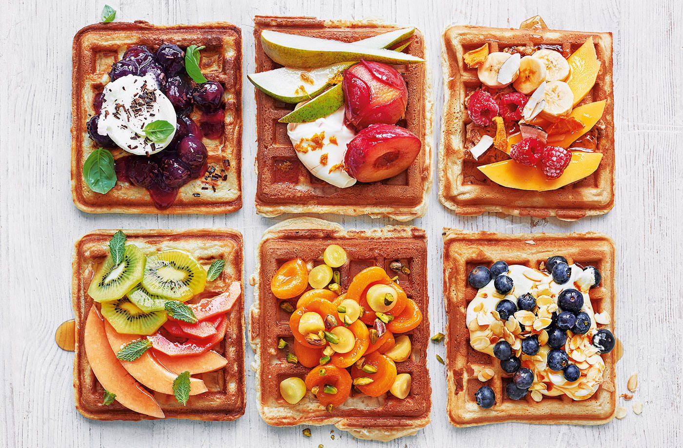 Rainbow waffle recipe