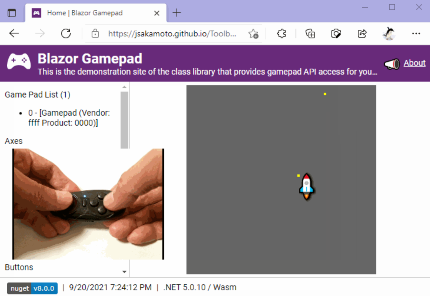 Toolbelt.Blazor.Gamepad