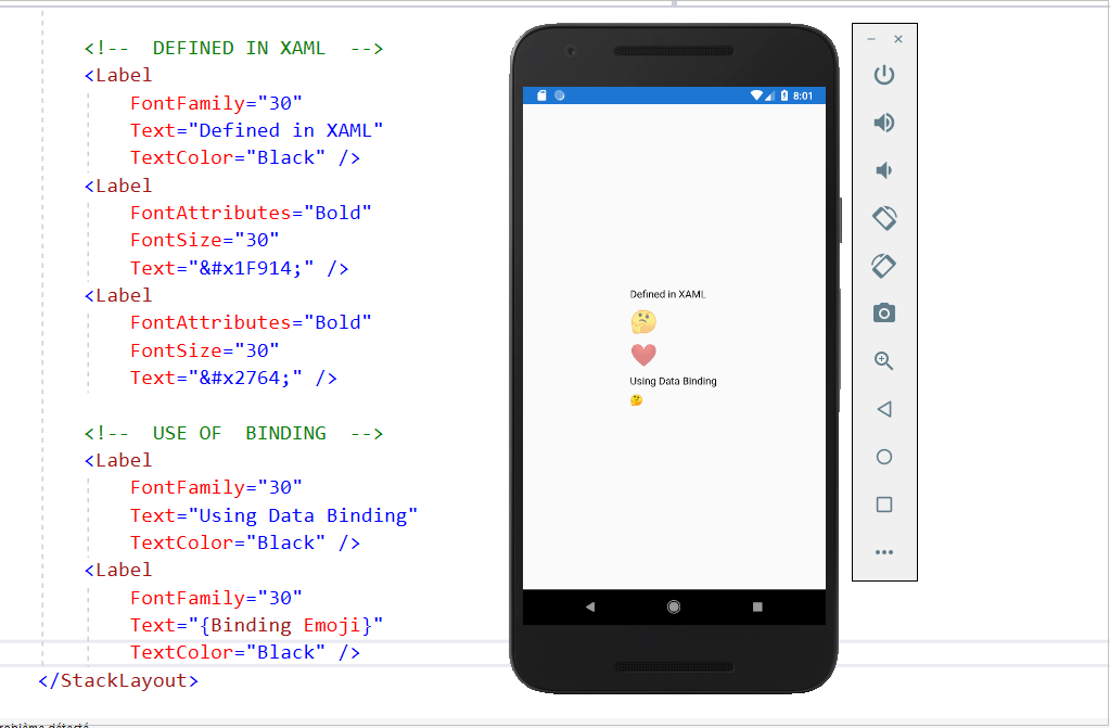 EmojisInXamarinForms