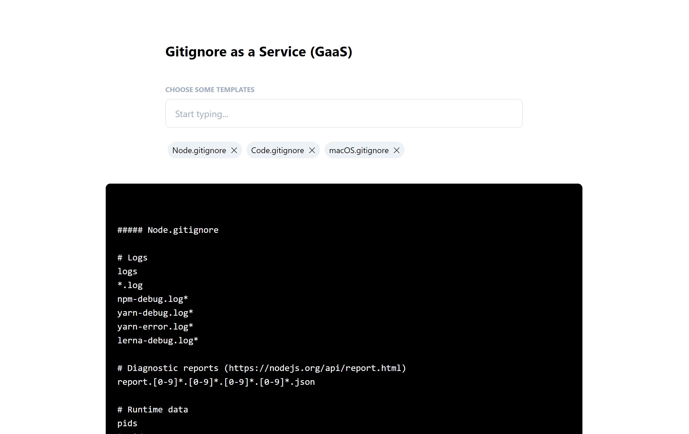 gitignore-as-a-service