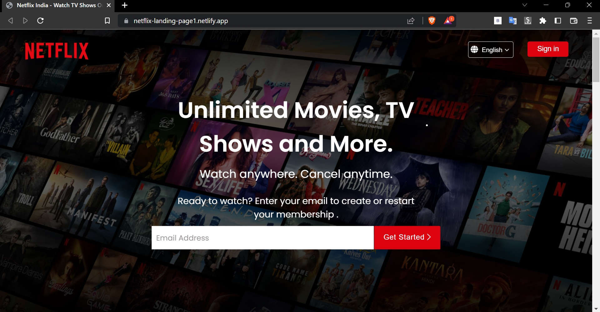 Netflix-Landing-Page