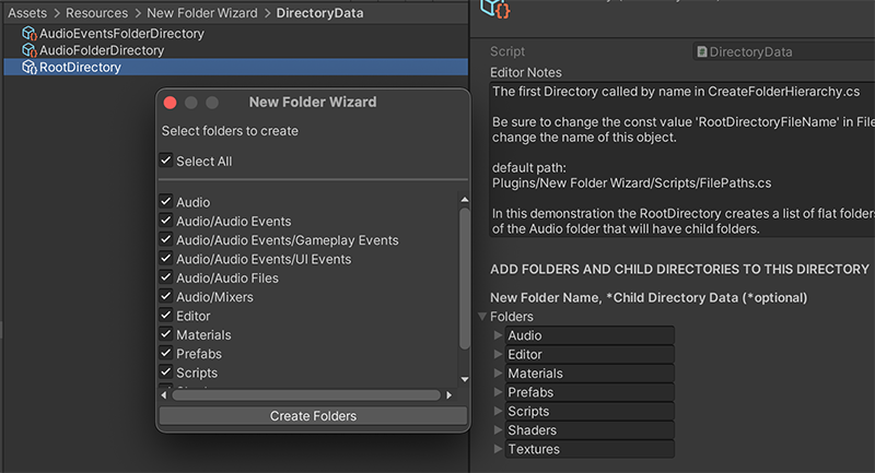 NewFolderWizard-UnityTool