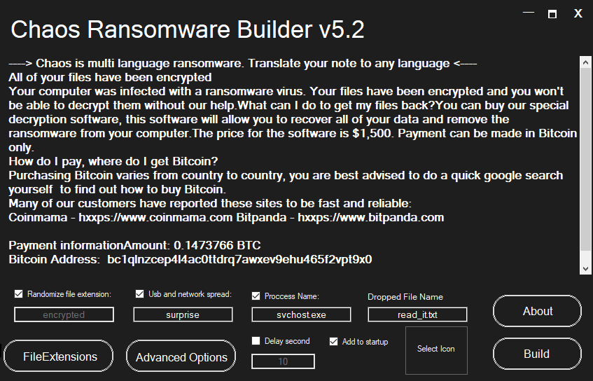 Chaos-Ransomware-Builder