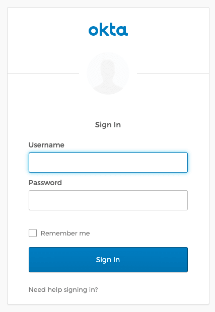 Log in with Okta 