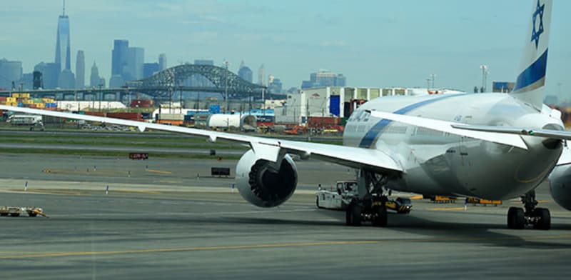 El Al plane at Newark Liberty International Airport  credit: Shutterstock