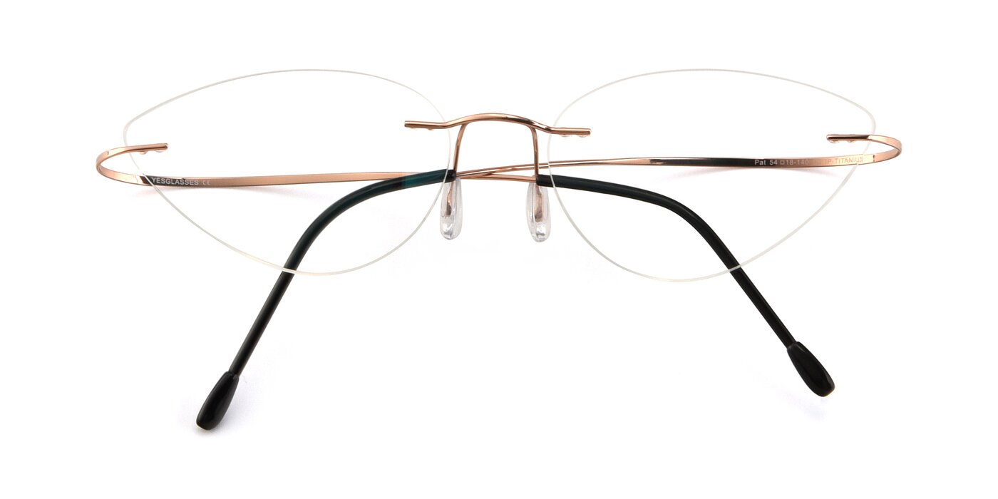 Pat - Rose Gold Eyeglasses