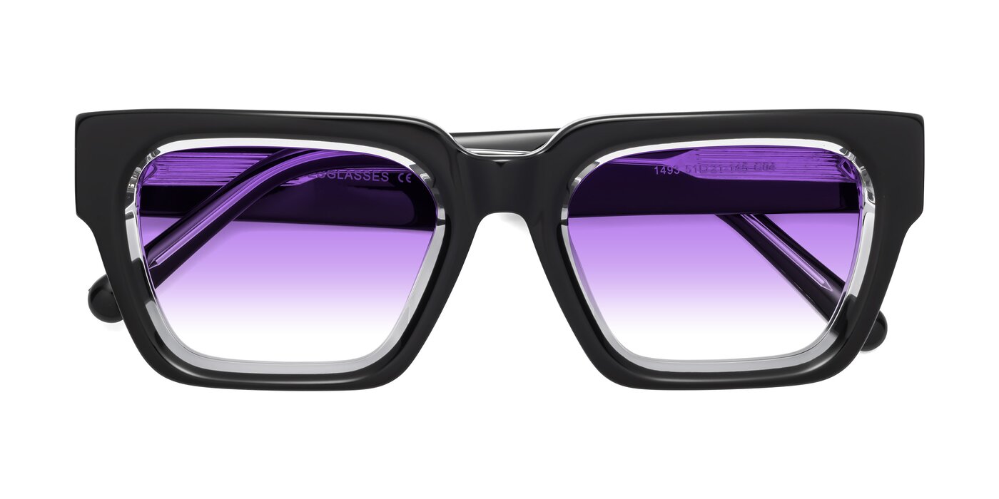 Hardy - Black / Clear Gradient Sunglasses