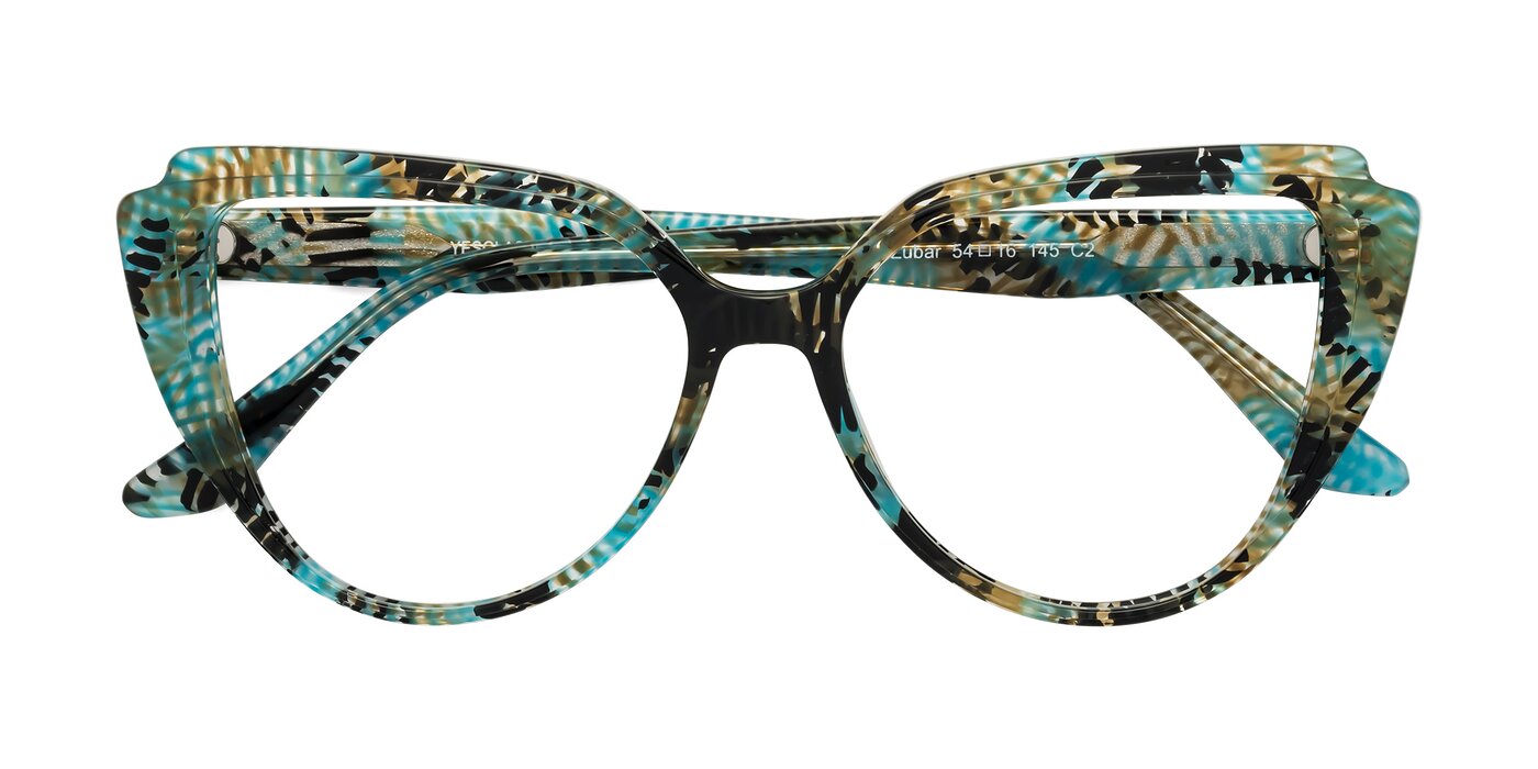 Zubar - Cyan Snake Print Eyeglasses