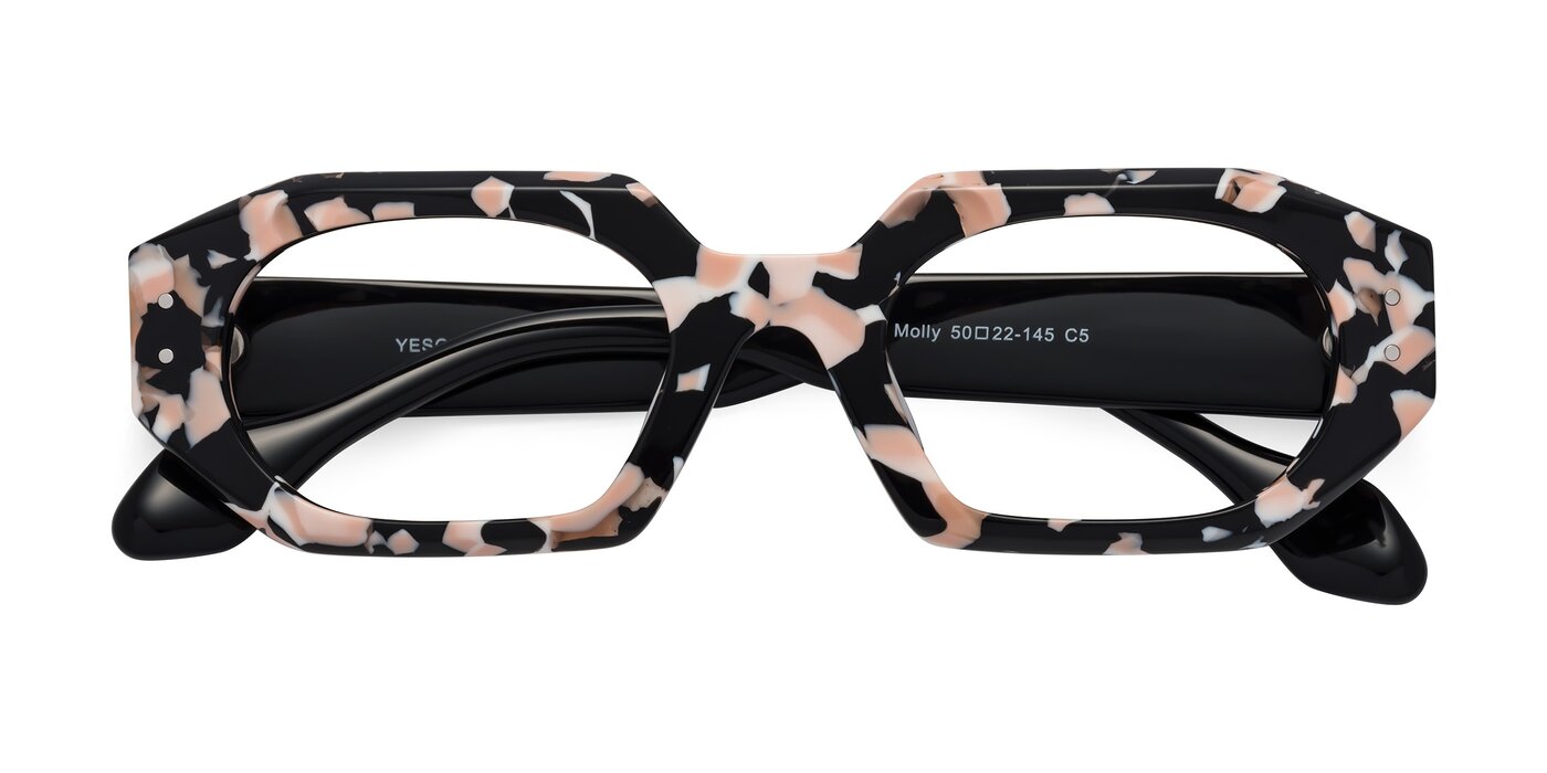 Molly - Pink Floral / Black Eyeglasses