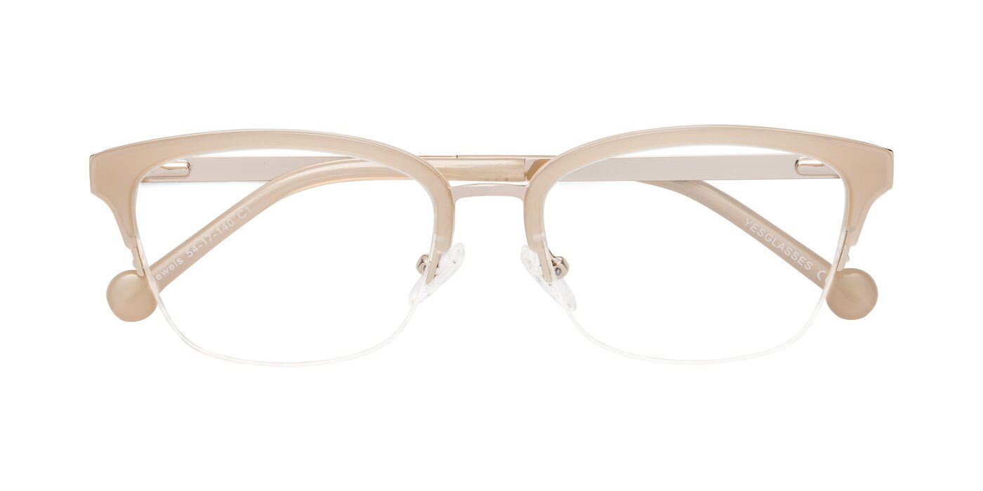 Jewels - Beige / Gold Eyeglasses