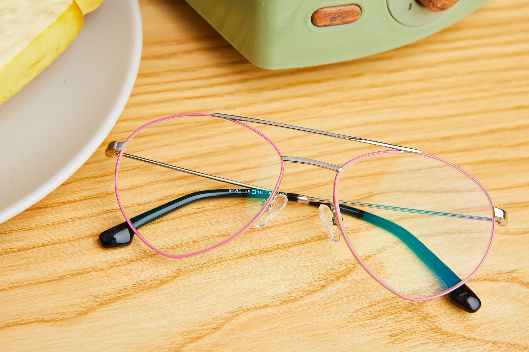 Women's lifestyle photography #1 of 9459 in Silver-Pink with Clear Eyeglass Lenses