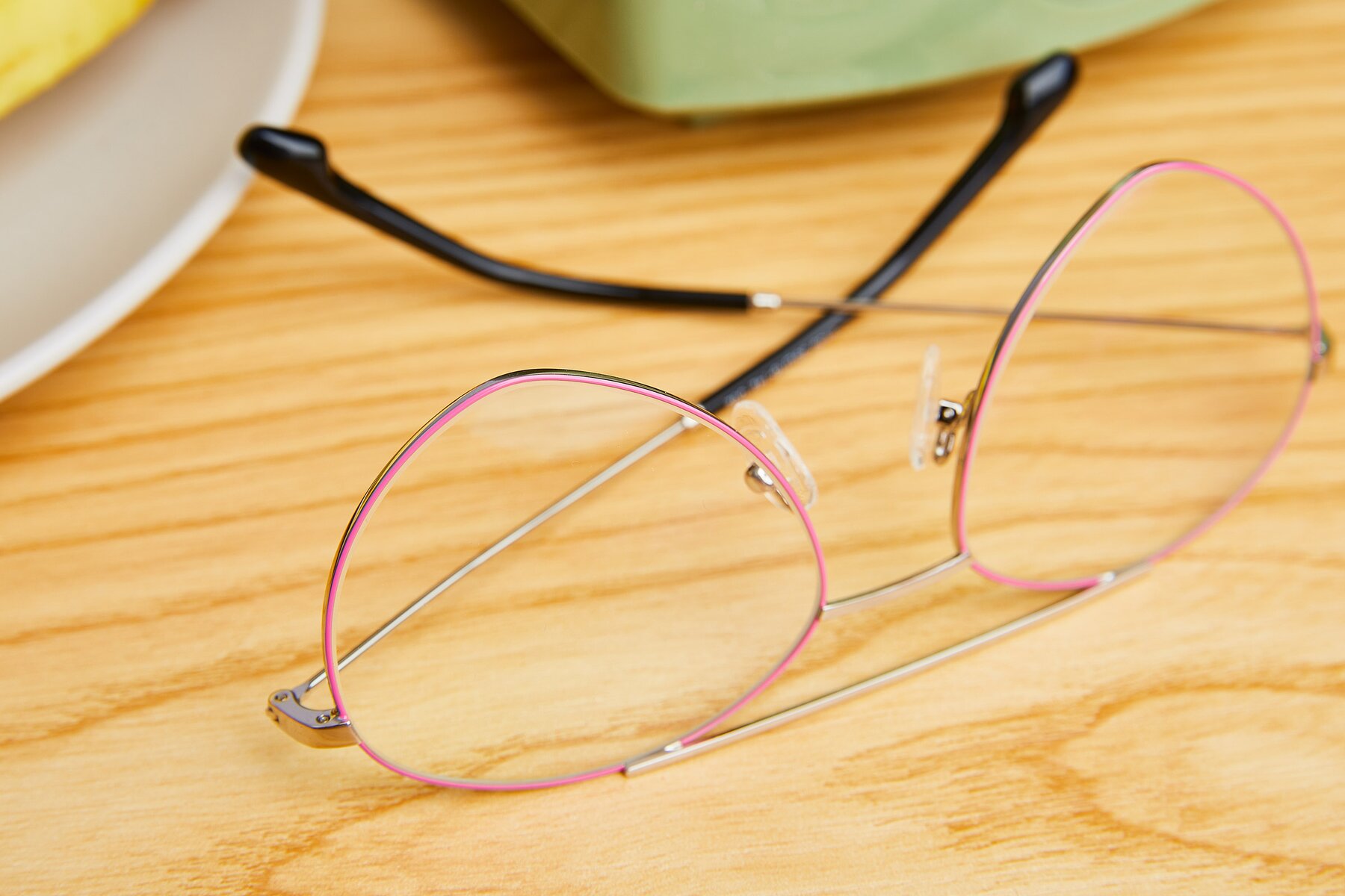 Women's lifestyle photography #2 of 9459 in Silver-Pink with Clear Eyeglass Lenses