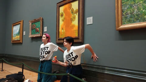 The gallery said  protesters caused "minor damage to the frame" but the painting was unharmed.