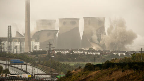 Britain announced plans to close all its coal-fired power stations by 2025, such as Ferrybridge in northern England.