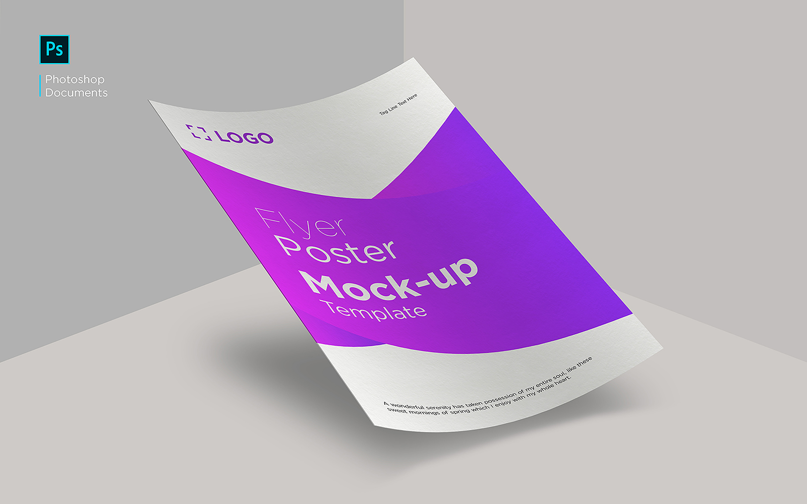 Download Curve flyer and poster mockup design template product mockup ...