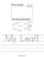 Fall Leaves Worksheet - Twisty Noodle