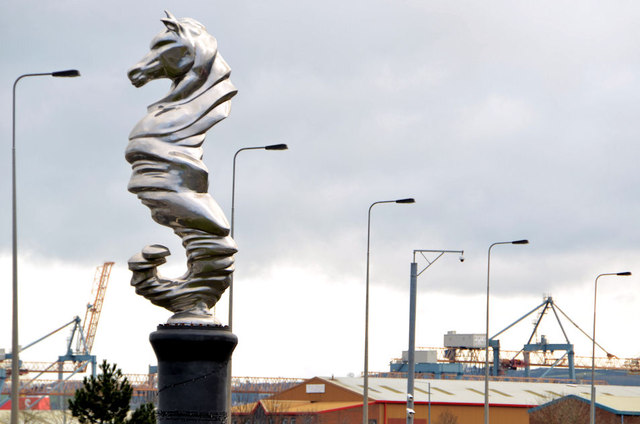 Seahorse sculpture near Belfast harbour (1)